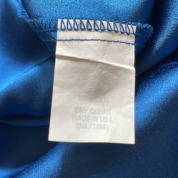 Amanda Uprichard Star Silk Dress in Blue Sz. Small - Picture 12 of 12